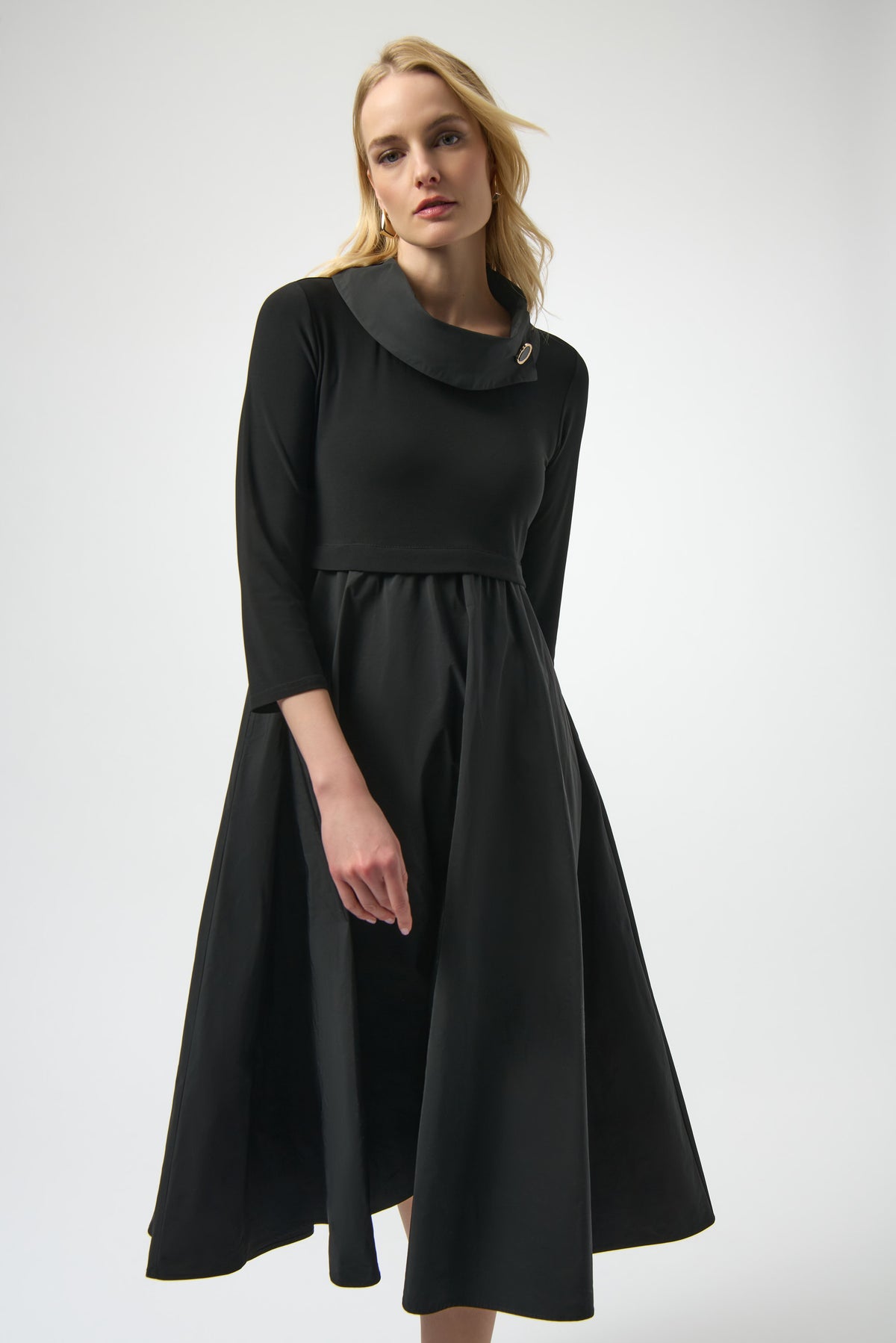 black knit fit and flare dresses Silky & Memory Dress Flare mini dress